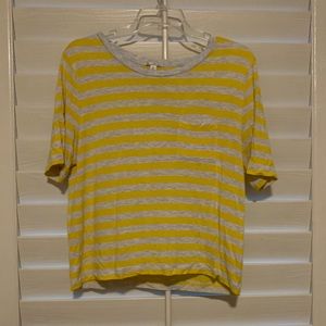 Gap yellow striped top